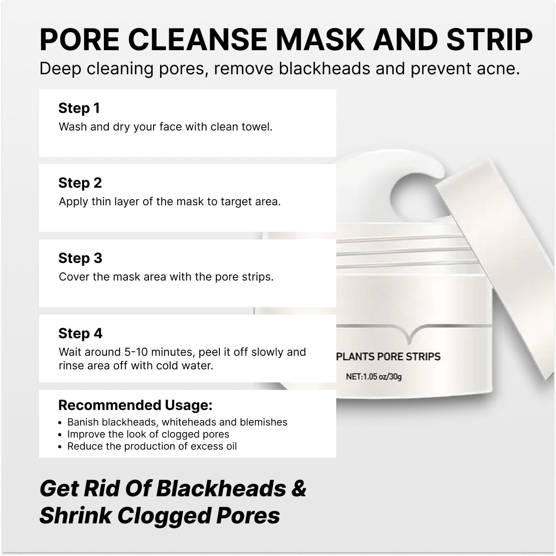 Blackhead Remover Mask & Pore Strips