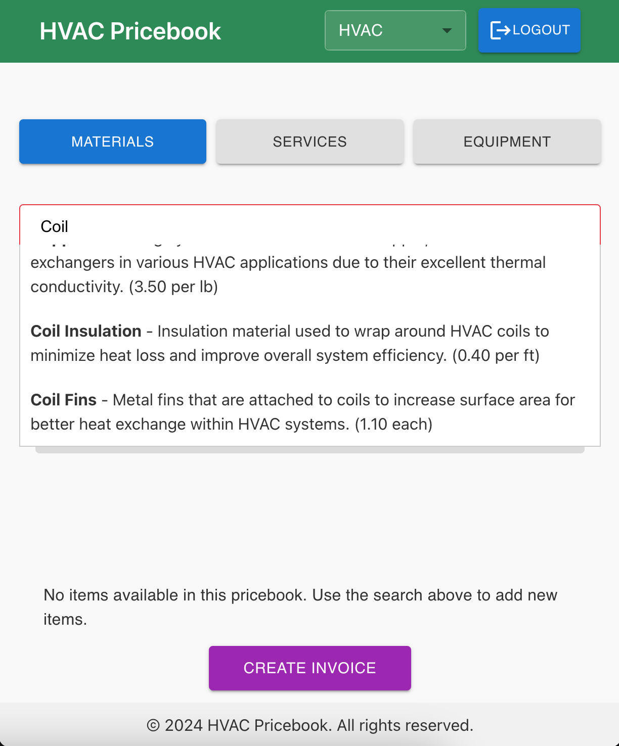 Ultimate HVAC Pricebook